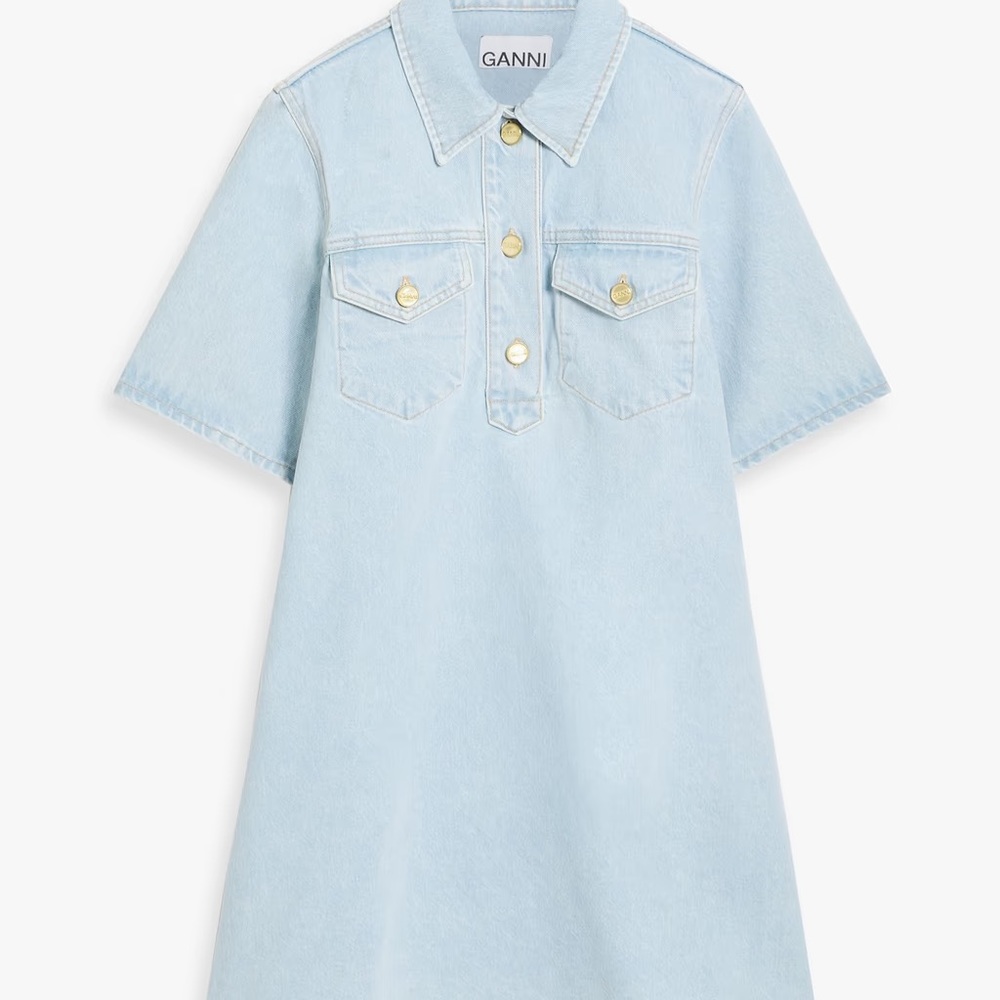 Ganni Denim Shirt Dress